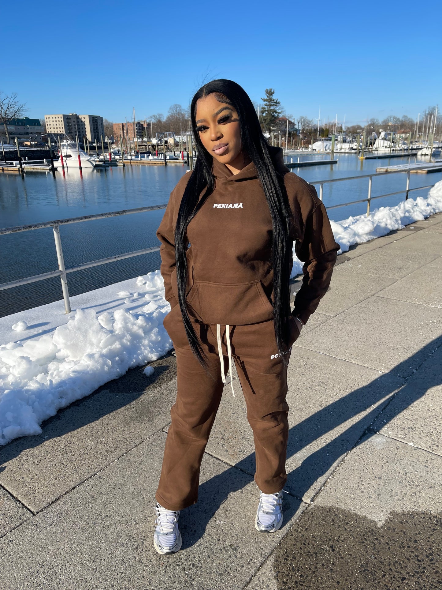 BAD WEATHER FLARED SWEATPANT (COFFEE)