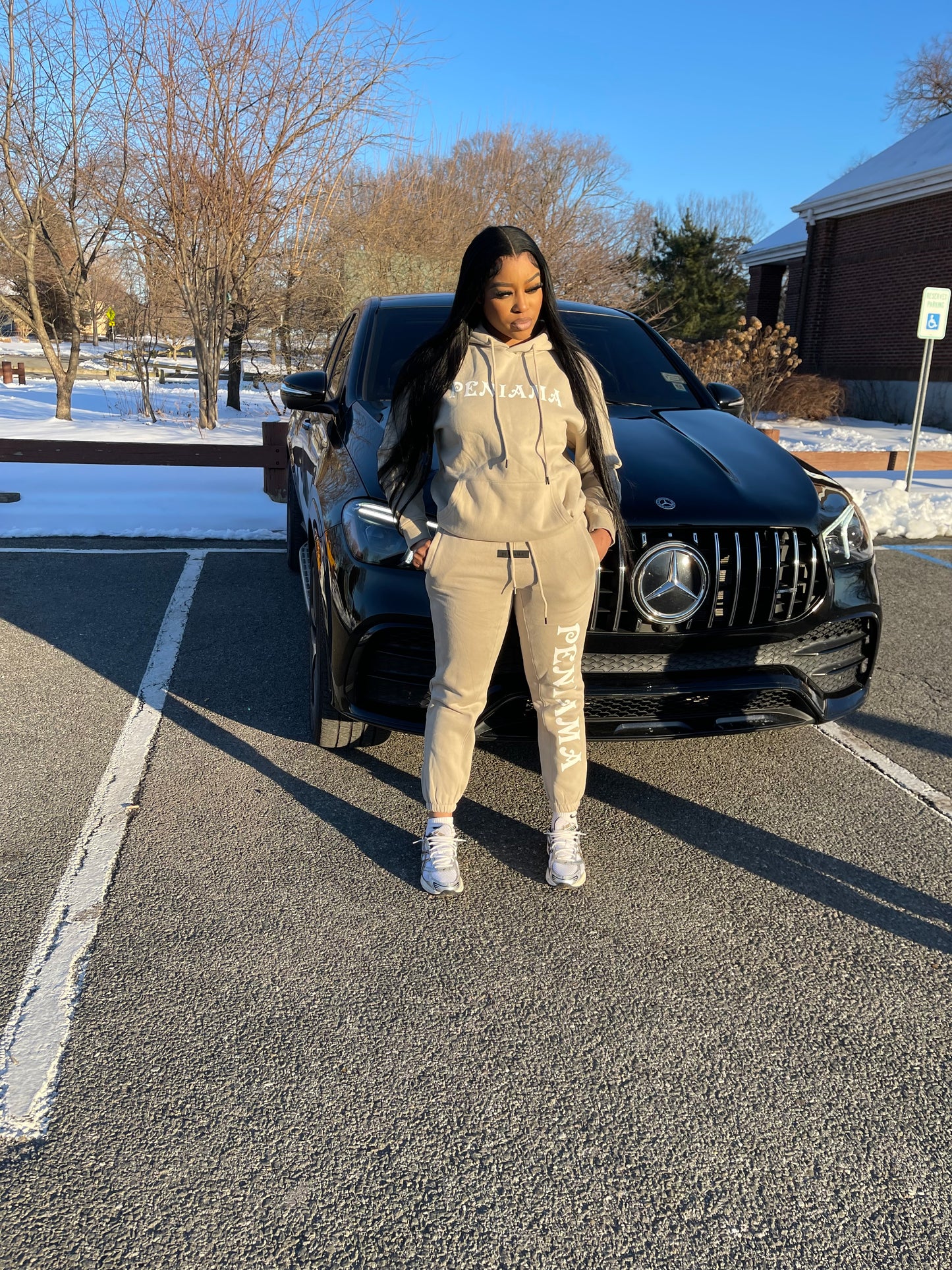 FROZEN UNISEX HOODIE (WARM GRAY)